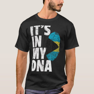 It's In My Dna Bahamas Flag   Men Women Kids T-Shirt