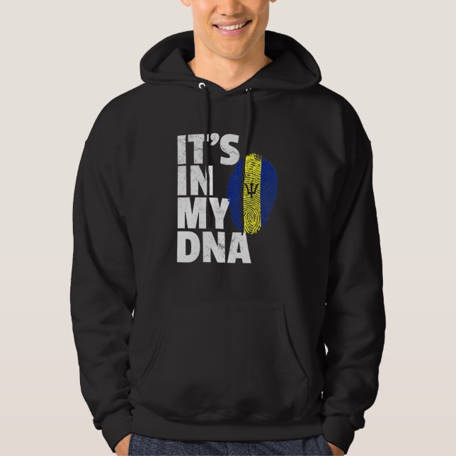 Its In My Dna Barbados Flag Pride National Country Hoodie (Front)