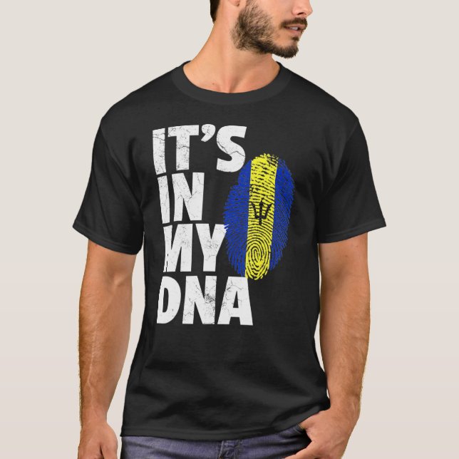 Its In My Dna Barbados Flag Pride National Country T-Shirt (Front)