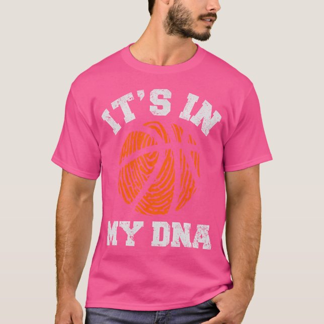 It'S In My Dna Basketball Player Coach Funny Team  T-Shirt (Front)