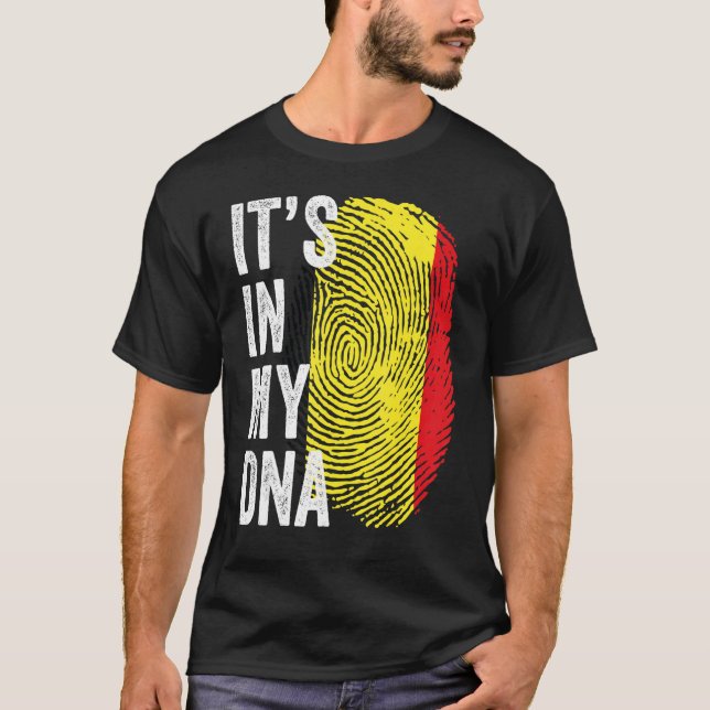 It's In My Dna Belgian Flag Belgium Soccer Team T-Shirt (Front)