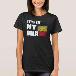 It's In My DNA Belgium Flag Fingerprint Men Women T-Shirt