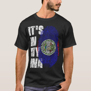 IT'S IN MY DNA Belise Flag Boy Girl Gift T-Shirt