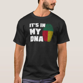 It's In My DNA Benin Flag Fingerprint Men Women T-Shirt