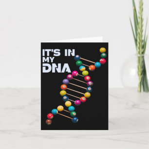It's In My Dna Billiard Pool Player Sports Lover F Card