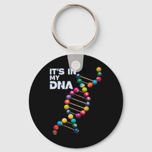 It's In My Dna Billiard Pool Player Sports Lover F Key Ring