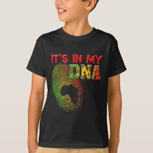 It's In My Dna Black History Roots African Fingerp T-Shirt