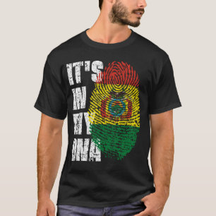 IT'S IN MY DNA Bolivia Flag Boy Girl Gift T-Shirt