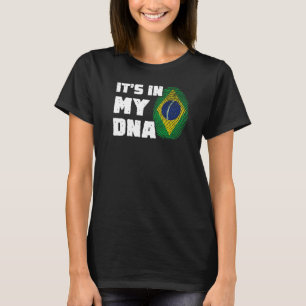 It's In My DNA Brazil Flag Fingerprint Men Women T-Shirt