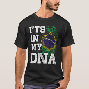 It's In My DNA Brazilian Fingerprint Proud Brazil  T-Shirt