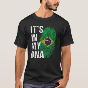 It's in My DNA Brazilian Pride Brasil Flag men wo T-Shirt