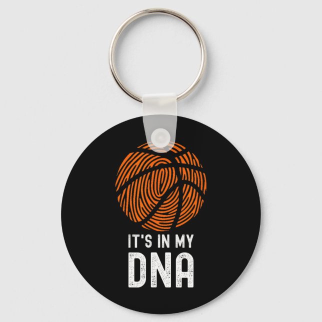 It's In My Dna Bysketbyll Player Byll Game Fun Bys Key Ring (Front)