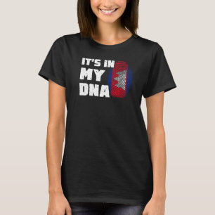 It's In My DNA Cambodia Flag Fingerprint Men Women T-Shirt
