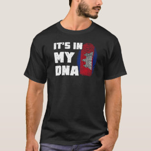 It's In My DNA Cambodia Flag Fingerprint Men Women T-Shirt