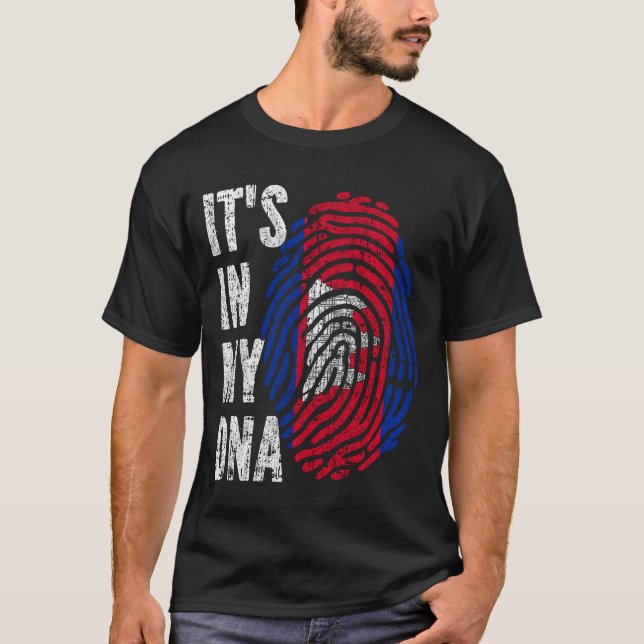 IT'S IN MY DNA Cambodia Flag Men Women Kids T-Shirt (Front)