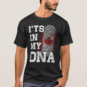It's In My DNA Canadian Fingerprint Proud Canada F T-Shirt