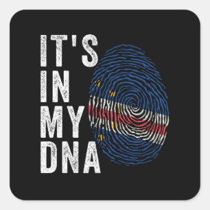 It's In My DNA - Cape Verde Flag Square Sticker