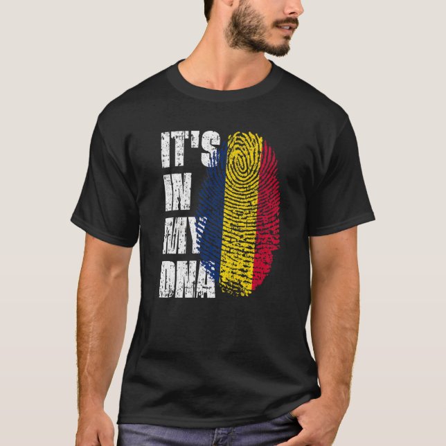 It's In My Dna Chad Flag Chadian T-Shirt (Front)