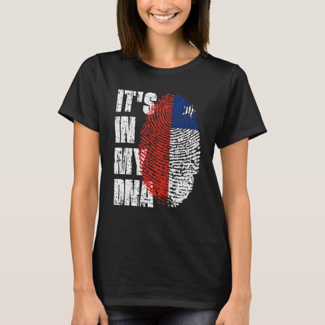 It's In My Dna Chile Flag Chilean T-Shirt (Front)