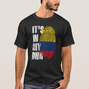 It's In My Dna Colombia Flag Colombian T-Shirt