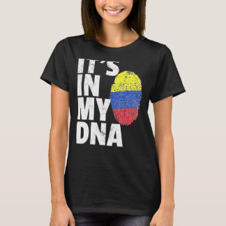 Its In My Dna Colombia Flag Pride National Country T-Shirt
