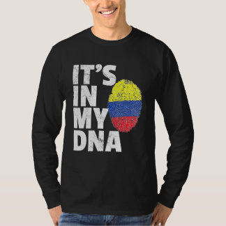 Its In My Dna Colombia Flag Pride National Country T-Shirt