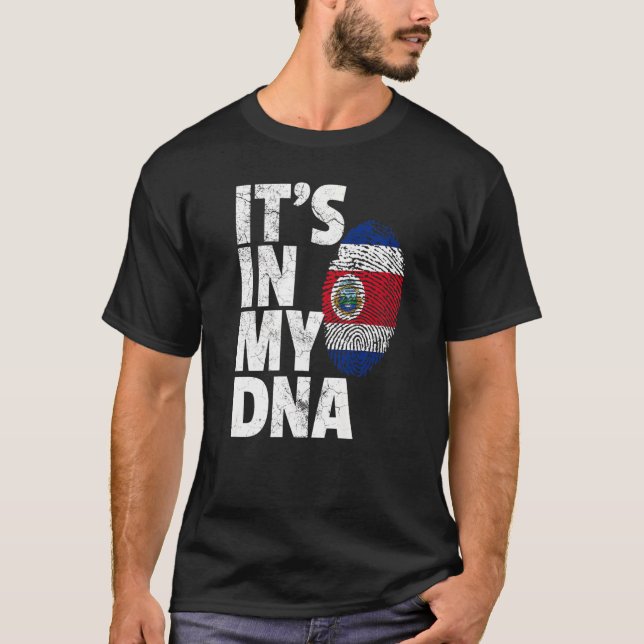It's In My Dna Costa Rica Flag   Country Souvenir T-Shirt (Front)