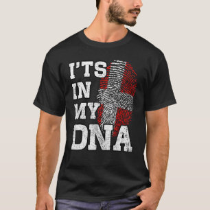 It's In My DNA Danish Fingerprint Proud Denmark Fl T-Shirt