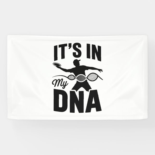 It's in My Dna Disc Golf Banner (Horizontal)