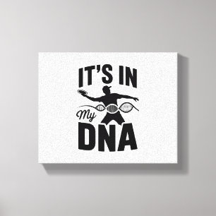 It's in My Dna Disc Golf Canvas Print