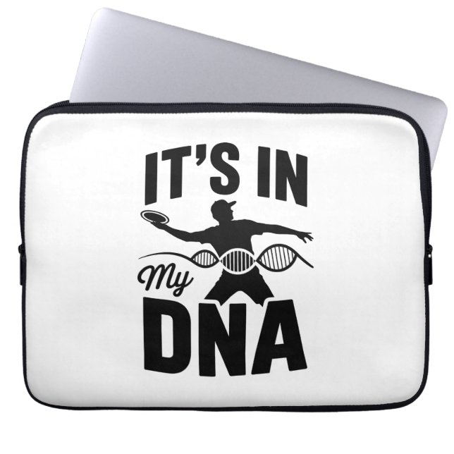It's in My Dna Disc Golf Laptop Sleeve (Front)