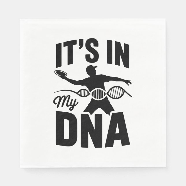 It's in My Dna Disc Golf Napkin (Front)