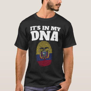 It's IN My DNA Ecuador Flag Fingerprint Ecuadorian T-Shirt