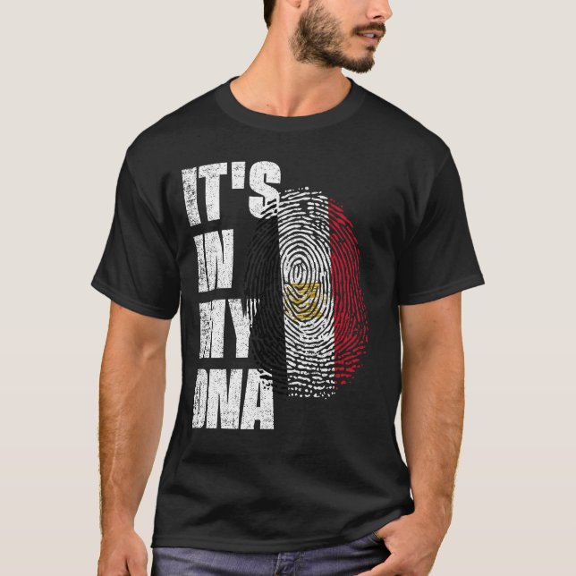IT'S IN MY DNA Egypt Flag T-Shirt (Front)