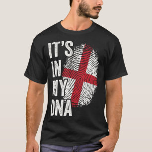 ITS IN MY DNA England Flag English Roots Pride Gen T-Shirt