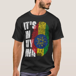 IT'S IN MY DNA Ethiopia Flag Boy Girl Gift T-Shirt