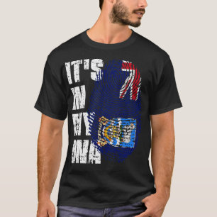 ITS IN MY DNA Falkland Islands Flag Boy Girl Gift T-Shirt