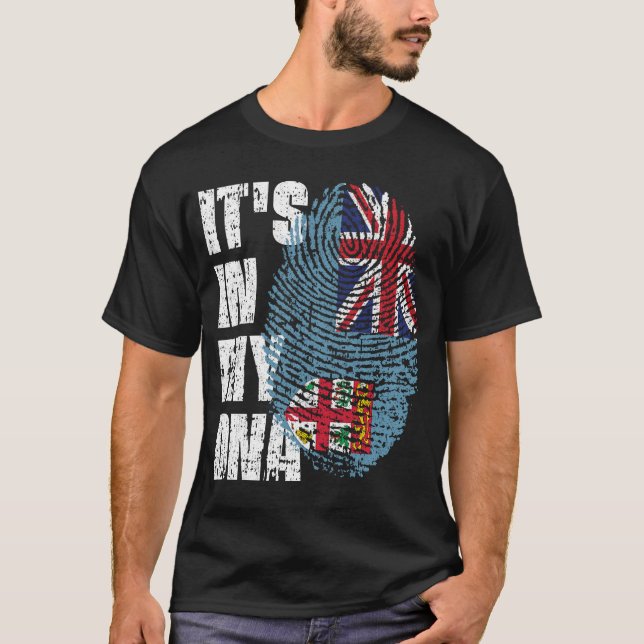 IT'S IN MY DNA Fiji Flag Boy Girl Gift T-Shirt (Front)