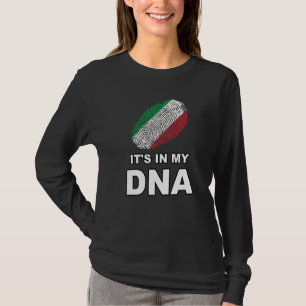 It's In My Dna Fingerprint Italian Country Flag It T-Shirt