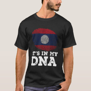 It's In My Dna Fingerprint Laos Flag Patriotic T-Shirt
