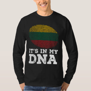 It's In My Dna Fingerprint Lithuania Flag Patrioti T-Shirt