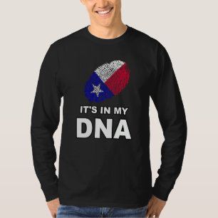 It's In My Dna Fingerprint Texas Texan Flag Thumb  T-Shirt