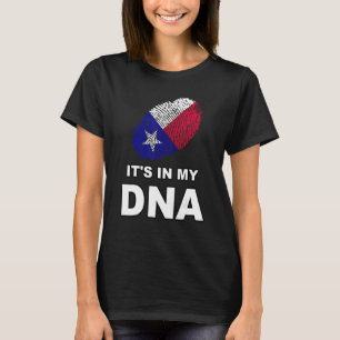 It's In My Dna Fingerprint Texas Texan Flag Thumb  T-Shirt