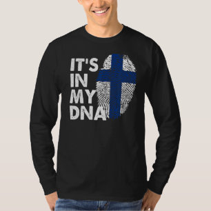 It's In My Dna Finland Flag Fingerprint Finland Su T-Shirt