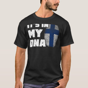It's In My DNA Finland Flag Fingerprint Men Women T-Shirt