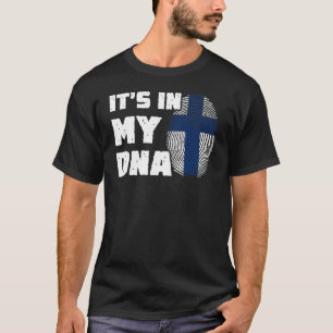 It's In My DNA Finland Flag Fingerprint Men Women T-Shirt