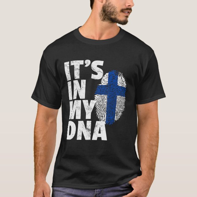 Its In My Dna Finland Flag Pride National Country  T-Shirt (Front)