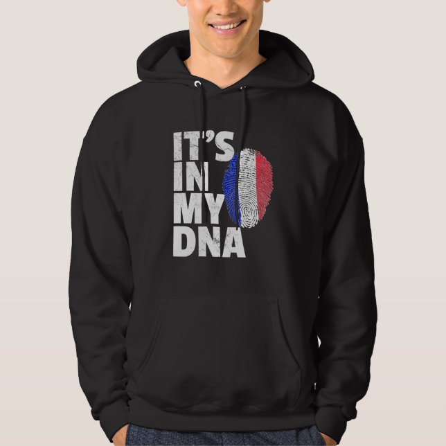Its In My Dna French France Flag Pride National Co Hoodie (Front)