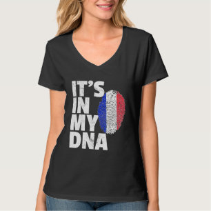 Its In My Dna French France Flag Pride National Co T-Shirt