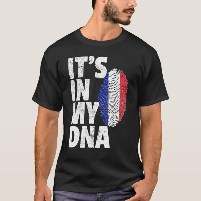 It's In My Dna French France Flag   Souvenir 1 T-Shirt (Front)